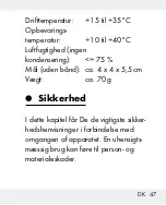 Preview for 47 page of Silvercrest 271901 Operation And Safety Notes