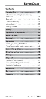 Предварительный просмотр 36 страницы Silvercrest 273036 Operating Instructions Manual