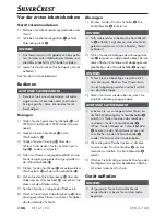 Preview for 59 page of Silvercrest 273092 Operating Instructions Manual