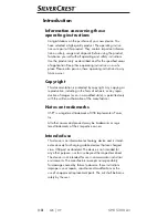 Preview for 5 page of Silvercrest 273784 Operating Instructions And Safety Instructions