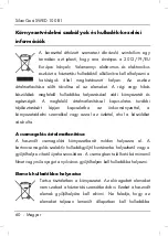 Preview for 62 page of Silvercrest 274010 User Manual And Service Information