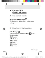 Предварительный просмотр 13 страницы Silvercrest 274299 Operation And Safety Notes