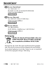 Предварительный просмотр 110 страницы Silvercrest 275652 Operating Instructions Manual