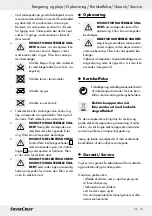 Preview for 19 page of Silvercrest 275689 Operating Instructions  And Safety Advice