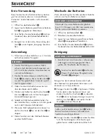 Preview for 21 page of Silvercrest 277019 Operating Instructions Manual