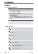 Предварительный просмотр 6 страницы Silvercrest 277031 Assembly Instructions Manual