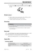 Предварительный просмотр 9 страницы Silvercrest 277031 Assembly Instructions Manual