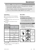 Предварительный просмотр 8 страницы Silvercrest 278962 Operating Instructions Manual