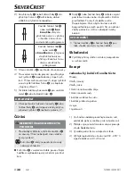 Предварительный просмотр 33 страницы Silvercrest 278962 Operating Instructions Manual