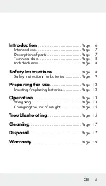 Предварительный просмотр 4 страницы Silvercrest 279279 Operation And Safety Notes