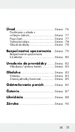 Предварительный просмотр 74 страницы Silvercrest 279279 Operation And Safety Notes