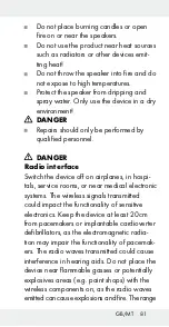 Preview for 81 page of Silvercrest 279324 Operation And Safety Notes