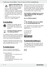 Preview for 21 page of Silvercrest 279763 Operating Instructions  And Safety Advice