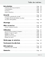 Preview for 33 page of Silvercrest 280620 Assembly, Operating And Safety Instructions