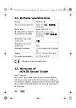 Предварительный просмотр 24 страницы Silvercrest 281952 Operating Instructions Manual