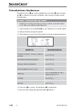 Предварительный просмотр 56 страницы Silvercrest 282016 Operating Instructions Manual