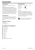 Preview for 5 page of Silvercrest 282301 Operating Instructions Manual