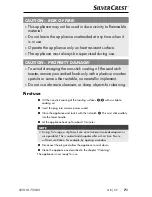 Preview for 10 page of Silvercrest 282321 Operating Instructions Manual