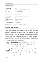 Предварительный просмотр 6 страницы Silvercrest 282534 Operating Instructions And Safety Instructions