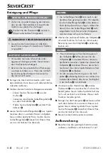 Preview for 11 page of Silvercrest 282596 Operating Instructions Manual