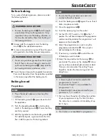 Preview for 14 page of Silvercrest 285058 Operating Instructions Manual