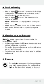 Предварительный просмотр 35 страницы Silvercrest 285527 Operation And Safety Notes