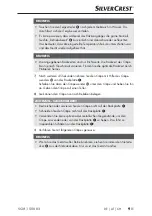 Preview for 12 page of Silvercrest 285567 Operating Instructions Manual