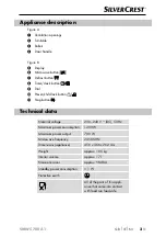 Предварительный просмотр 6 страницы Silvercrest 288103 Operating Instructions Manual