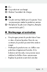 Preview for 71 page of Silvercrest 288582 Operation And Safety Notes