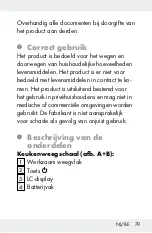 Preview for 79 page of Silvercrest 288582 Operation And Safety Notes