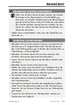 Preview for 11 page of Silvercrest 290452 2001 Operating Instructions Manual