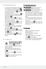 Preview for 10 page of Silvercrest 292003 Operation And Safety Notes