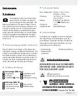 Preview for 36 page of Silvercrest 292004 Operation And Safety Notes