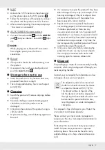 Preview for 17 page of Silvercrest 293932 Operation And Safety Notes