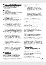 Предварительный просмотр 13 страницы Silvercrest 293934 Operation And Safety Notes