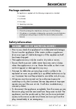 Preview for 6 page of Silvercrest 296909 Operating Instructions Manual