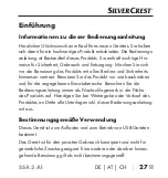 Предварительный просмотр 30 страницы Silvercrest 297323 2004 Operating Instructions Manual