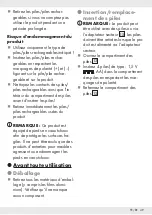 Preview for 48 page of Silvercrest 297490 Operation And Safety Notes