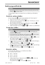 Preview for 14 page of Silvercrest 303317 Operating Instructions Manual