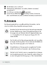 Preview for 16 page of Silvercrest 304340 Operation And Safety Notes