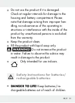 Preview for 23 page of Silvercrest 304340 Operation And Safety Notes