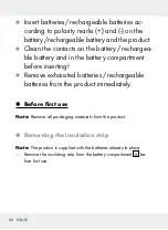 Preview for 26 page of Silvercrest 304340 Operation And Safety Notes