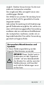 Preview for 7 page of Silvercrest 304359 Operation And Safety Notes