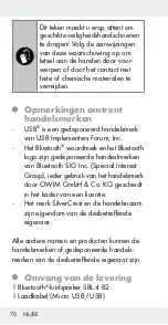 Предварительный просмотр 70 страницы Silvercrest 304359 Operation And Safety Notes