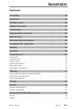 Предварительный просмотр 22 страницы Silvercrest 305856 Operating Instructions Manual