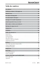 Предварительный просмотр 40 страницы Silvercrest 305856 Operating Instructions Manual