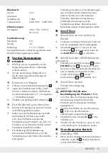 Preview for 15 page of Silvercrest 305906 Operation And Safety Notes