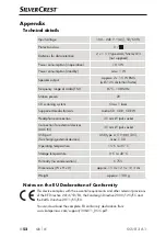 Preview for 55 page of Silvercrest 306411 Operating Instructions And Safety Instructions