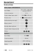 Предварительный просмотр 33 страницы Silvercrest 307268 Operating Instructions Manual