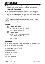 Предварительный просмотр 83 страницы Silvercrest 307268 Operating Instructions Manual